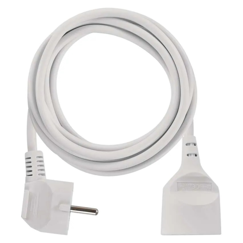 Predlžovací kábel 3 m / 1 zásuvka / biely / PVC / 1 mm2