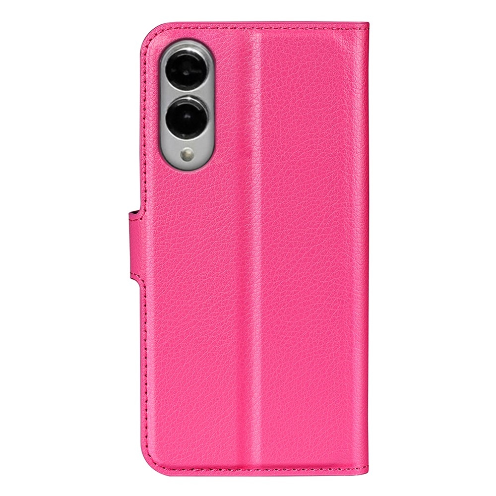 Litchi knižkové púzdro na Samsung Galaxy S25 Edge - rose