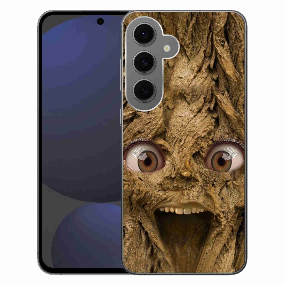 Gélový kryt mmCase na Samsung Galaxy S24 FE - veselý strom s očami