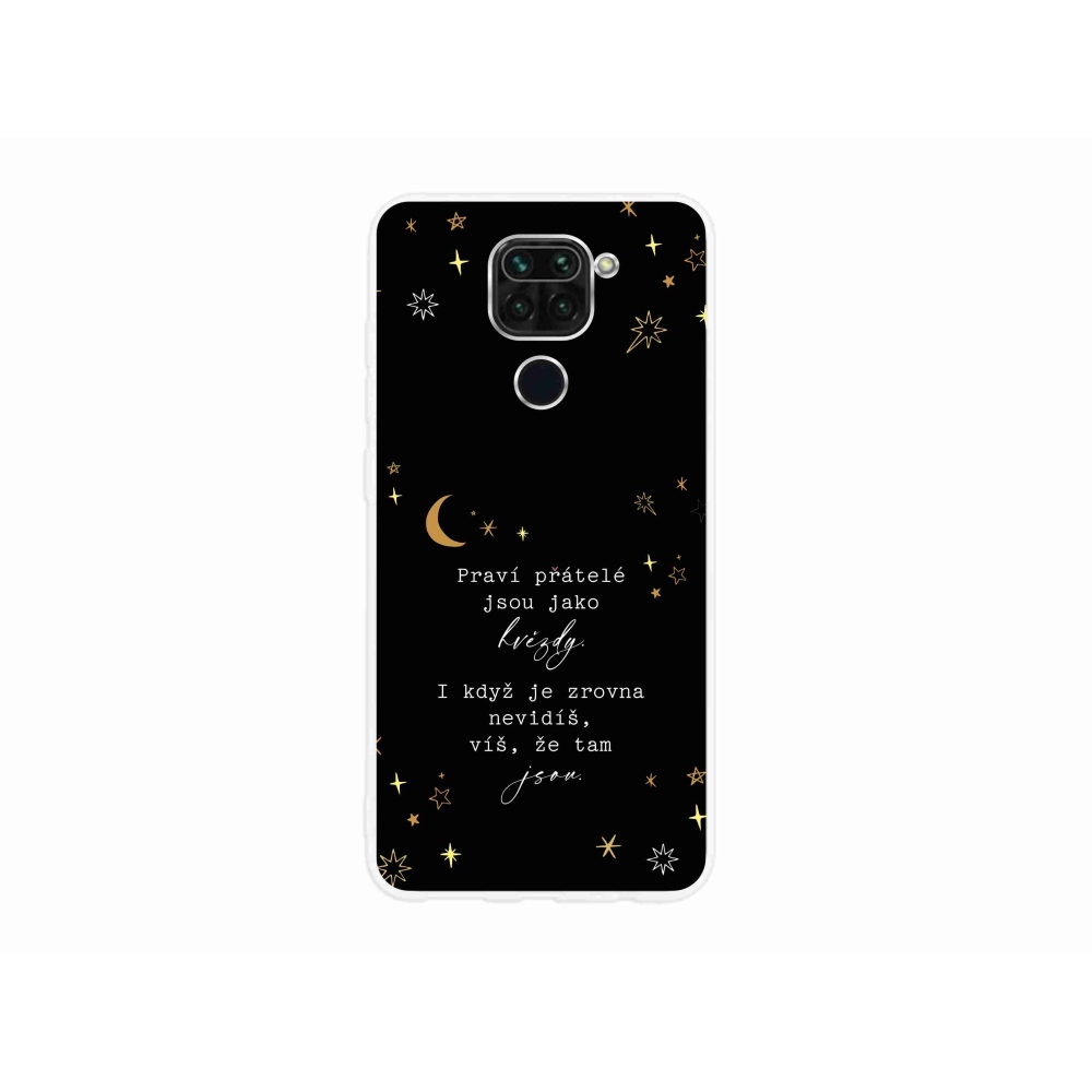 Gélový kryt mmCase na Xiaomi Redmi Note 9 - citát 6 čierne pozadie
