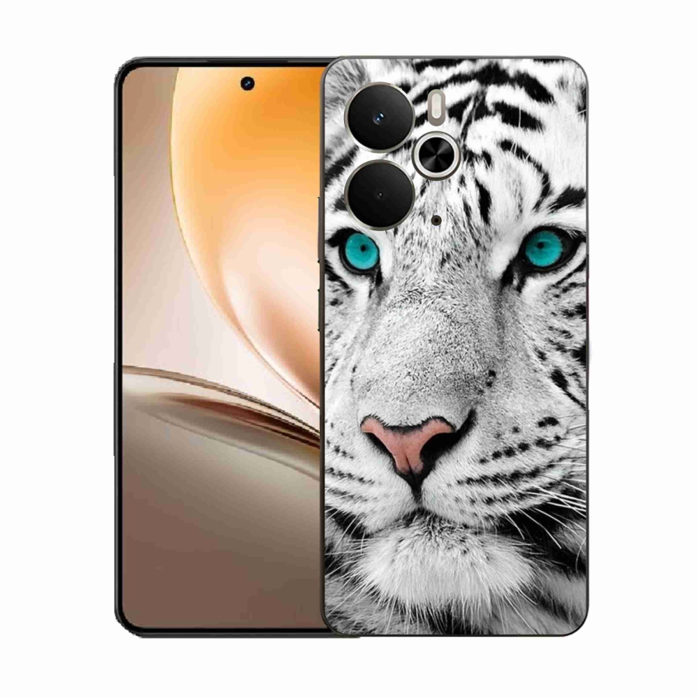 Gélový kryt mmCase na Realme 14 5G - biely tiger