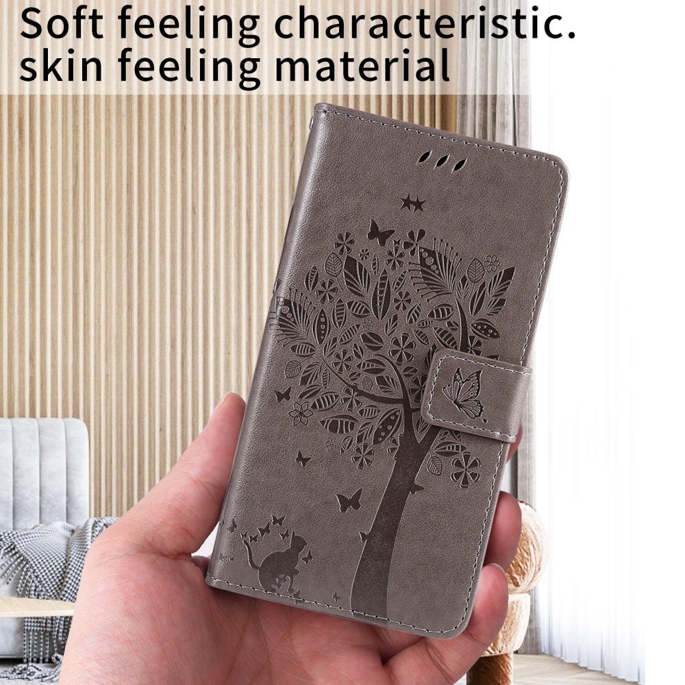 Trees knižkové púzdro na Xiaomi Redmi 15 4G (171mm) - šedé