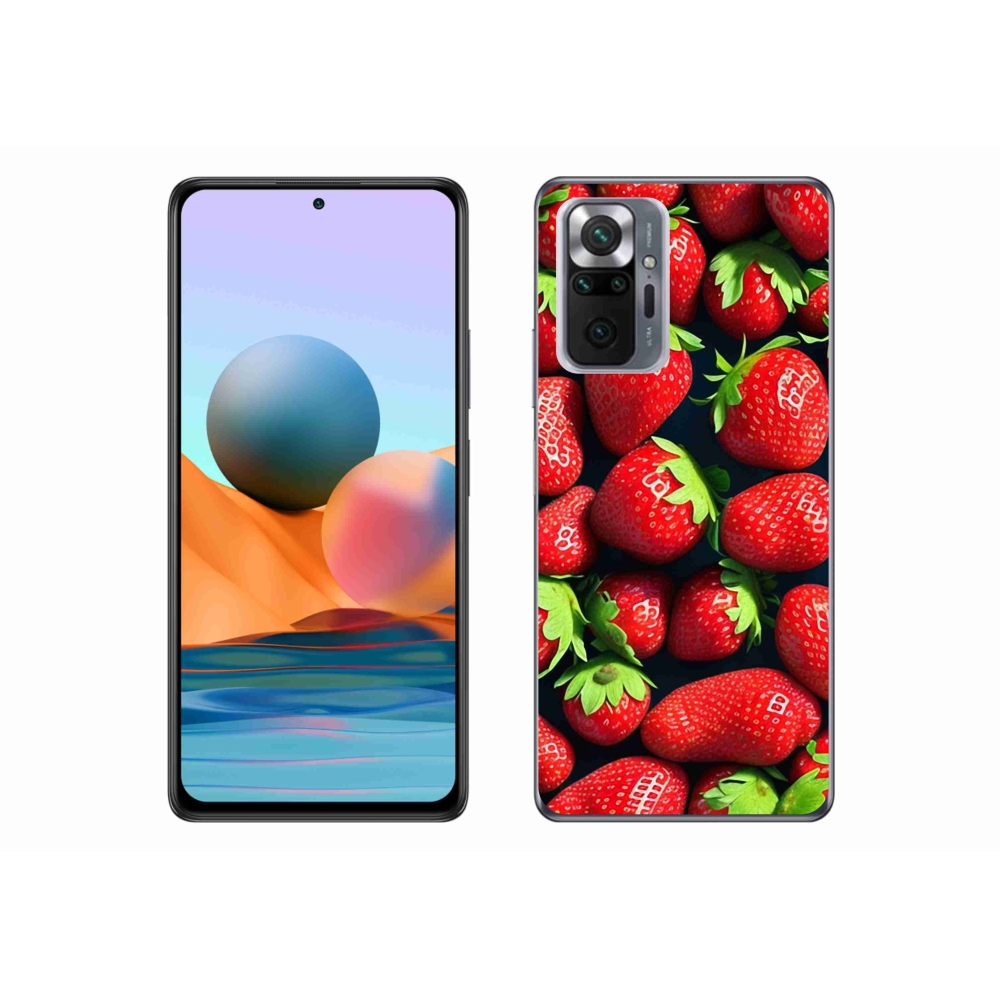 Gélový kryt mmCase na Xiaomi Redmi Note 10 Pro - jahody