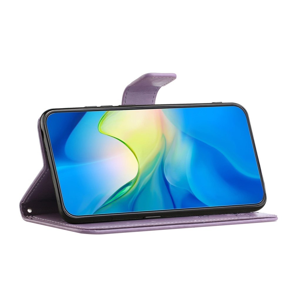 Flower knižkové púzdro na Samsung Galaxy A35 5G - svetlofialové