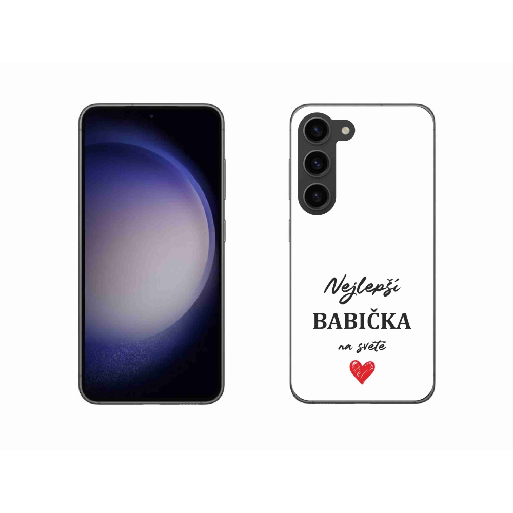 Gélový kryt mmCase na Samsung Galaxy S23 5G - najlepšia babička 1 biele pozadie