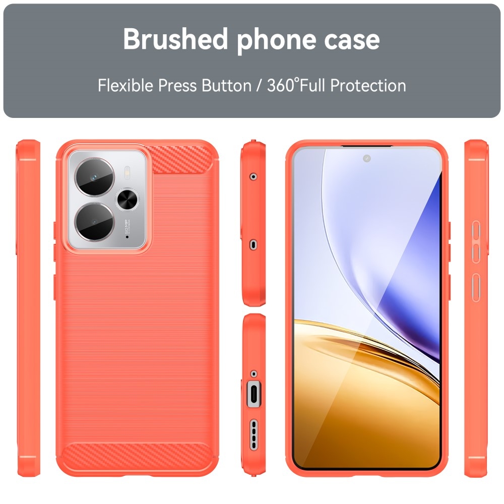 Carbon odolný gélový obal na Realme 14 5G/14T 5G - červený