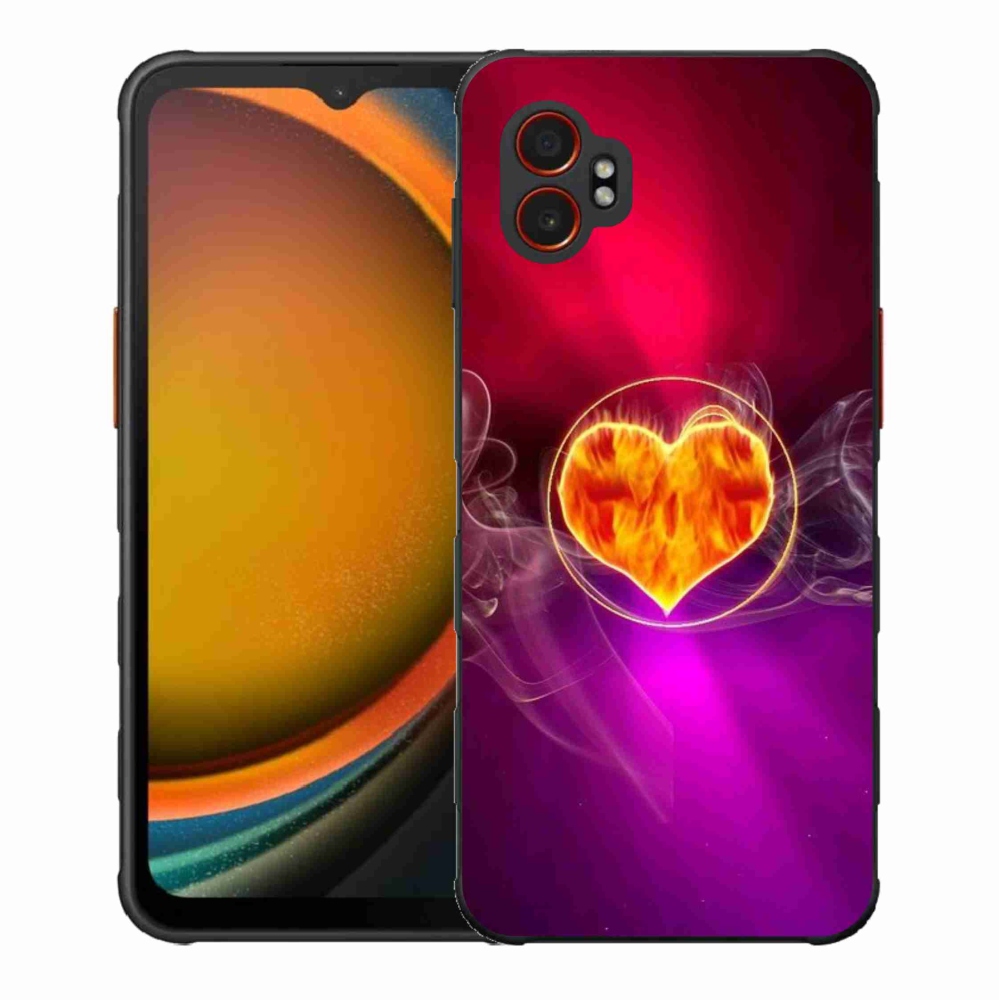 Gélový kryt mmCase na Samsung Galaxy Xcover 7 Pro - ohnivé srdce