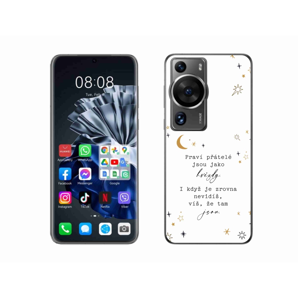 Gélový kryt mmCase na Huawei P60 Pro - citát 6 biele pozadie