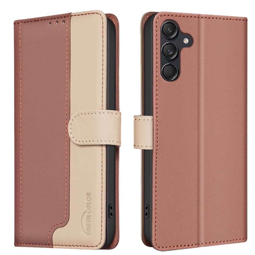 BNF DUO knižkové púzdro na Samsung Galaxy S25 FE - hnedé