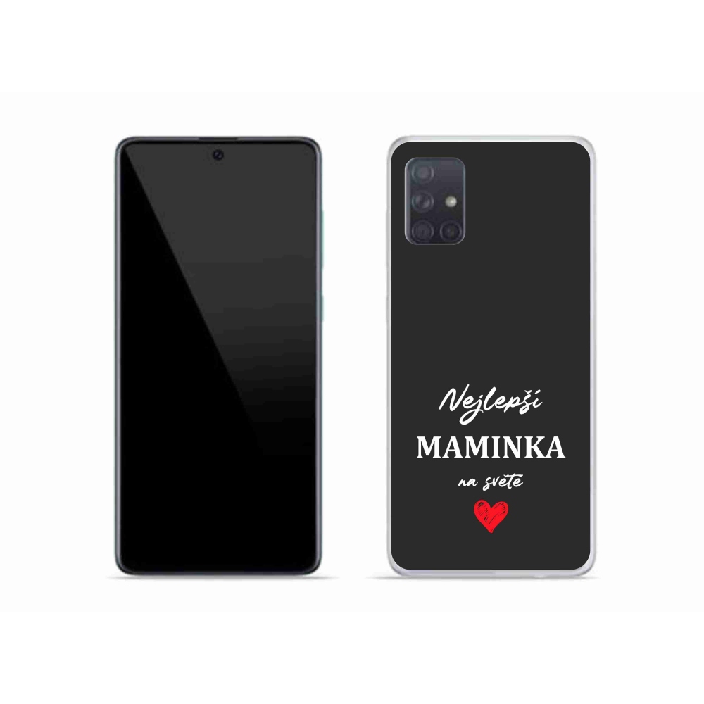 Gélový kryt mmCase na Samsung Galaxy A51 - najlepšia mamička 1 čierne pozadie