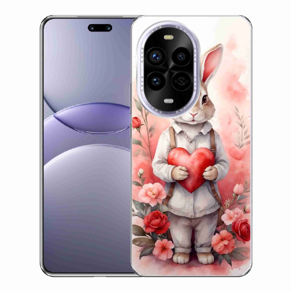 Gélový kryt mmCase na Huawei Nova 13 Pro 5G - zajac so srdiečkom