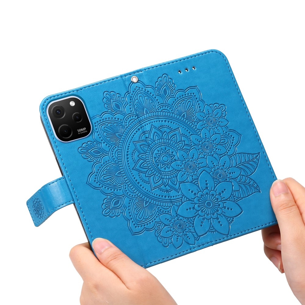 Mandala knižkové puzdro na Huawei Nova Y61 - modré