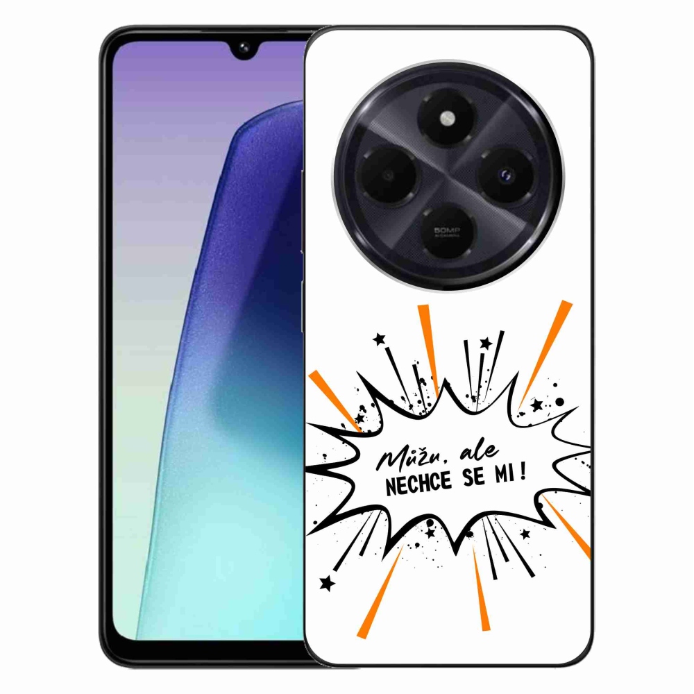 Gélový kryt mmCase na Xiaomi Redmi 14C/Poco C75 - vtipný text 11 biele pozadie
