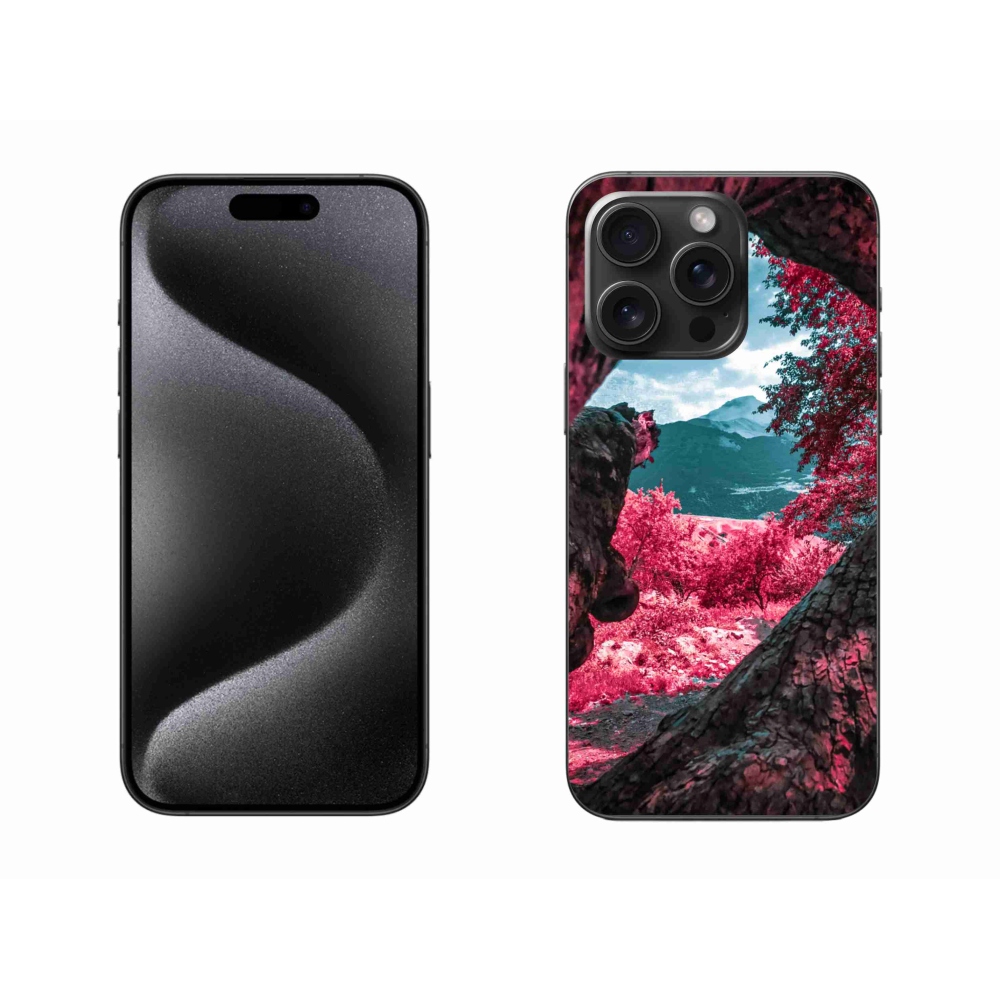 Gélový kryt mmCase na iPhone 15 Pro Max - výhľad na hory