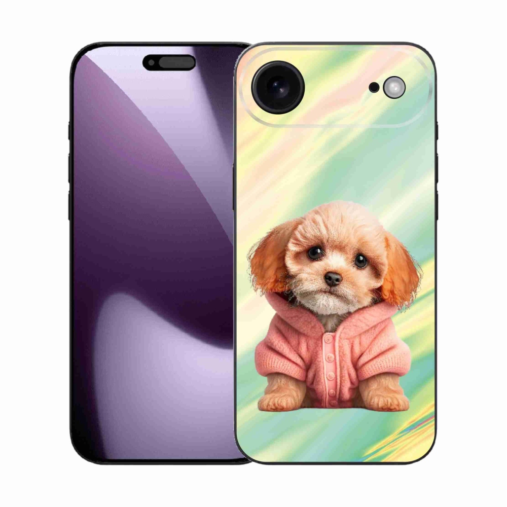 Gélový kryt mmCase na iPhone 17 Air - šteňa vo svetri