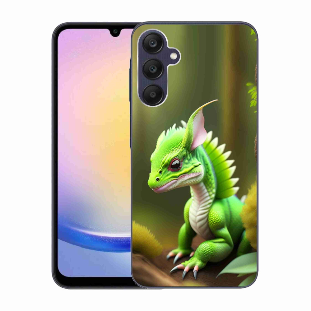 Gélový kryt mmCase na Samsung Galaxy A25 5G - zelený dráčik