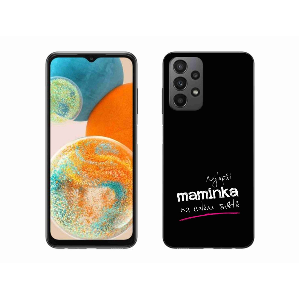 Gélový kryt mmCase na Samsung Galaxy A23 4G/5G - najlepšia mamička 4 čierne pozadie