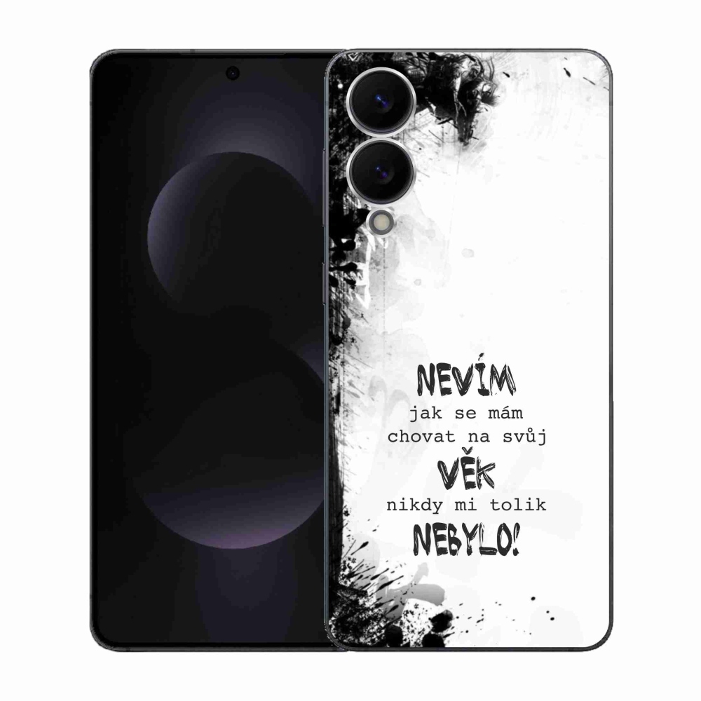 Gélový kryt mmCase na Samsung Galaxy S25 Edge - vtipný text 14 biele pozadie