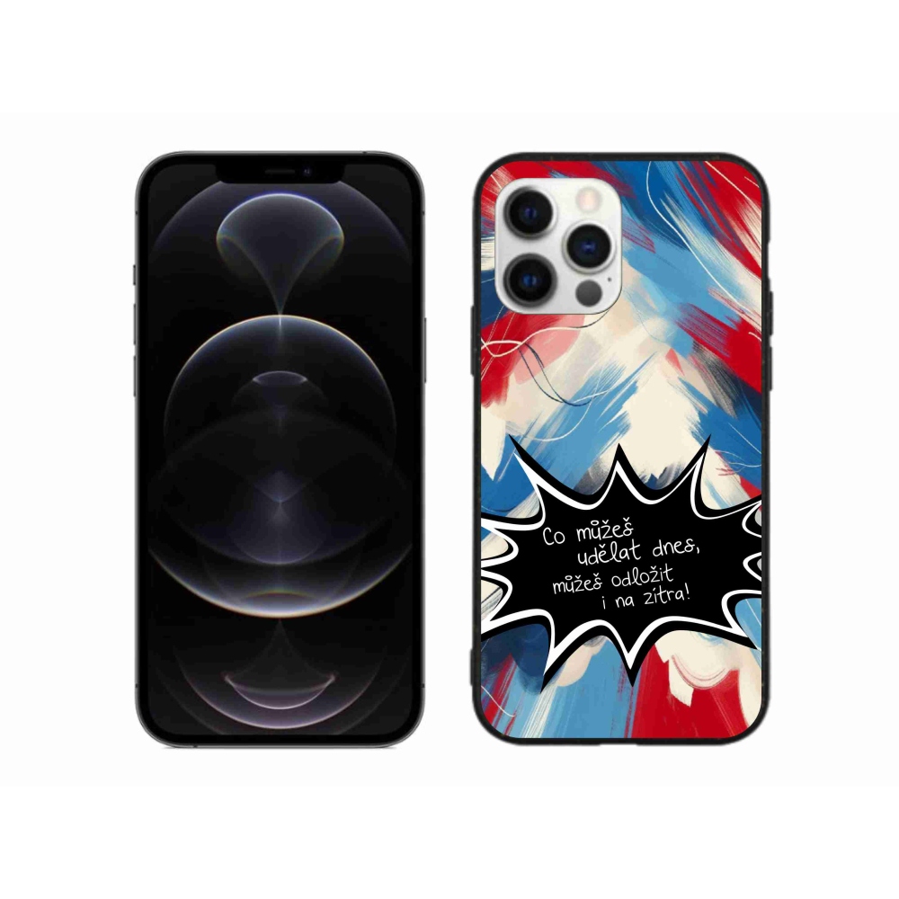 Gélový kryt mmCase na iPhone 12 Pro Max - vtipný text 9 čierne pozadie