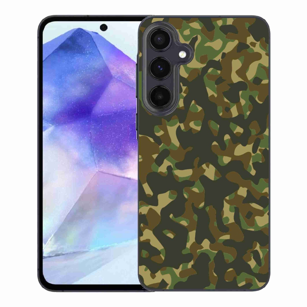 Gélový kryt mmCase na Samsung Galaxy A55 5G - maskáčový vzor 1