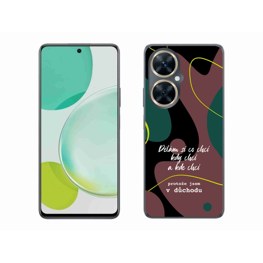 Gélový kryt mmCase na Huawei Nova 11i - vtipný text 10 čierne pozadie
