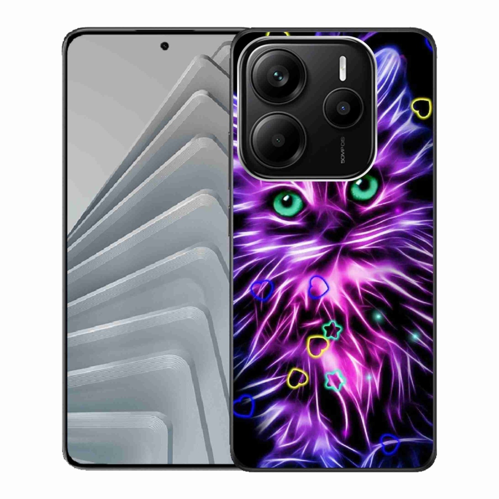 Gélový kryt mmCase na Xiaomi Redmi Note 14 5G - abstraktná kočka