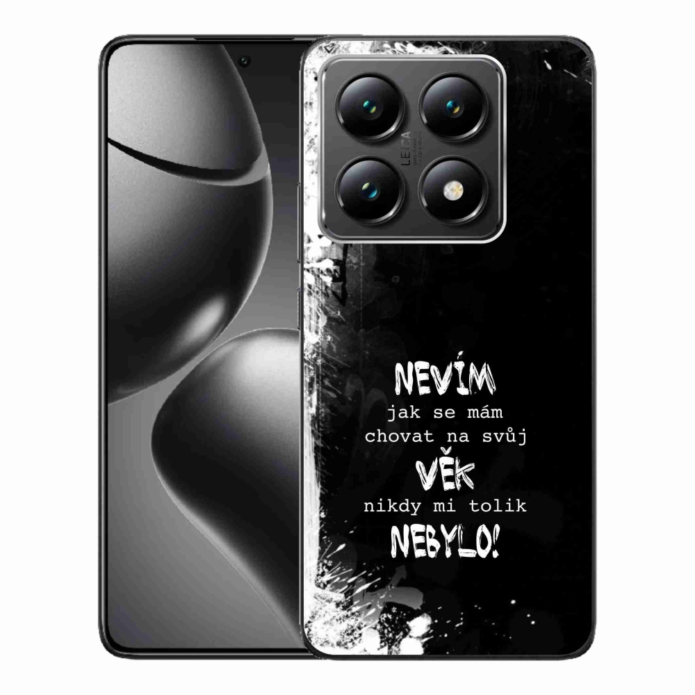 Gélový kryt mmCase na Xiaomi 14T - vtipný text 14 čierne pozadie