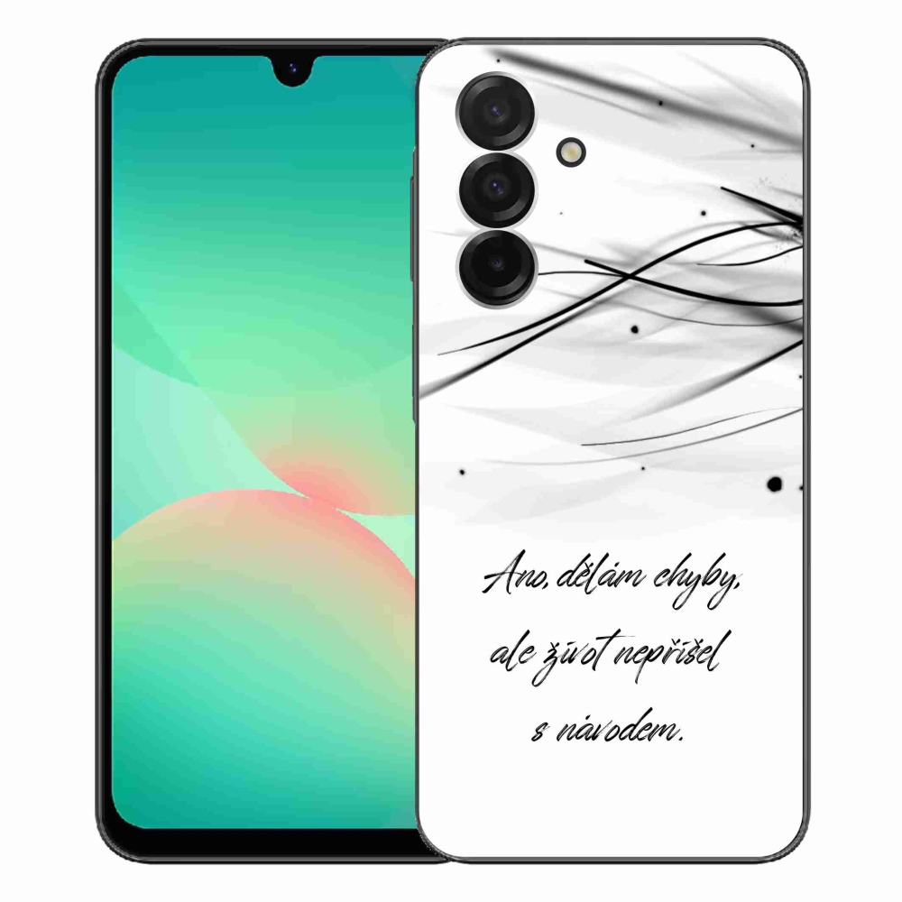 Gélový kryt mmCase na Samsung Galaxy A26 5G - citát biele pozadie