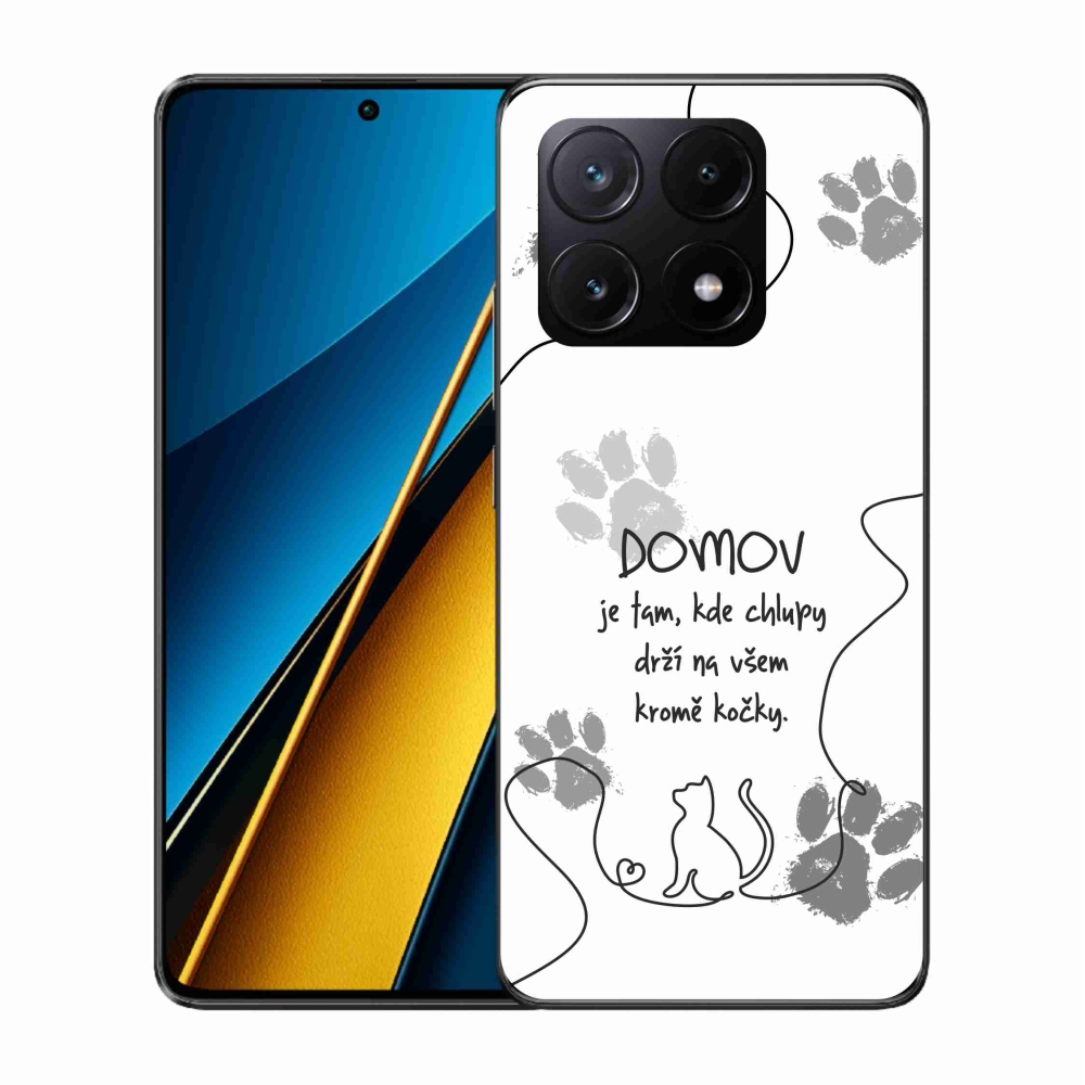 Gélový kryt mmCase na Xiaomi Poco X6 Pro 5G - mačacie motív biele pozadie