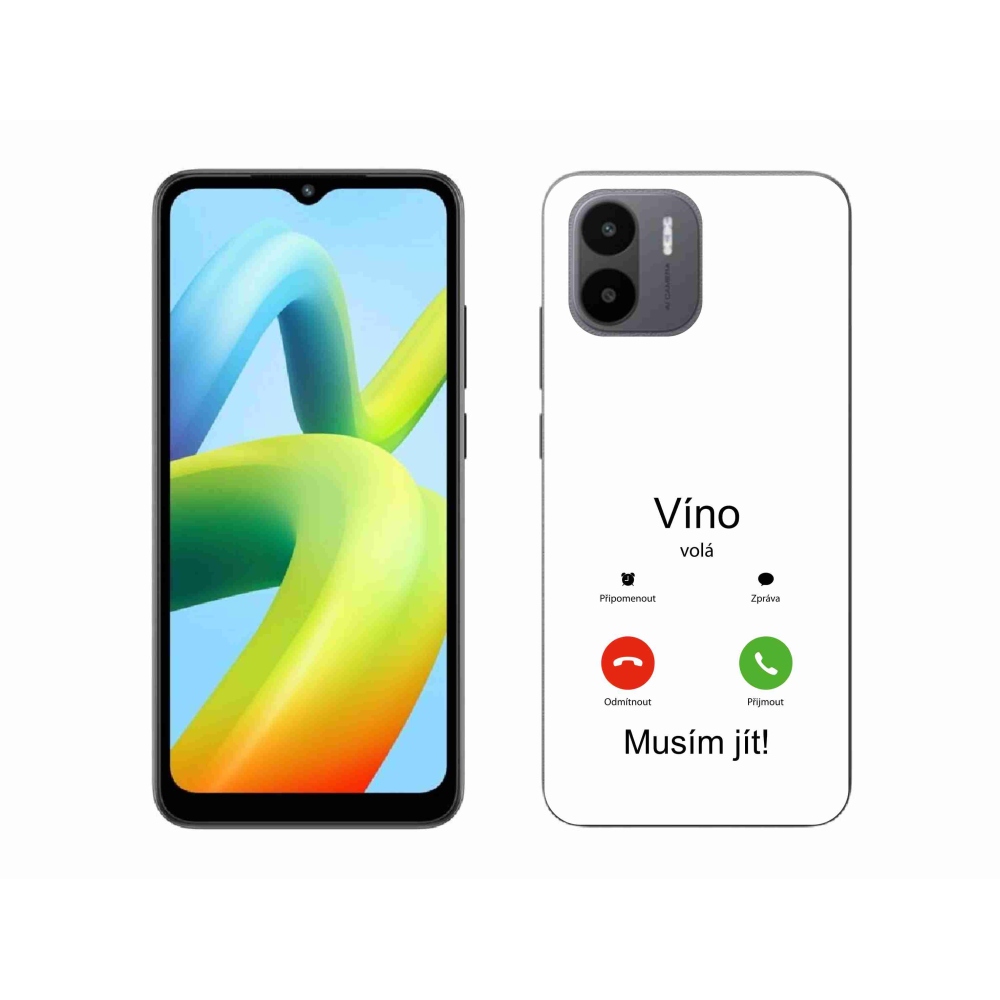 Gélový kryt mmCase na Xiaomi Redmi A1 - víno volá biele pozadie