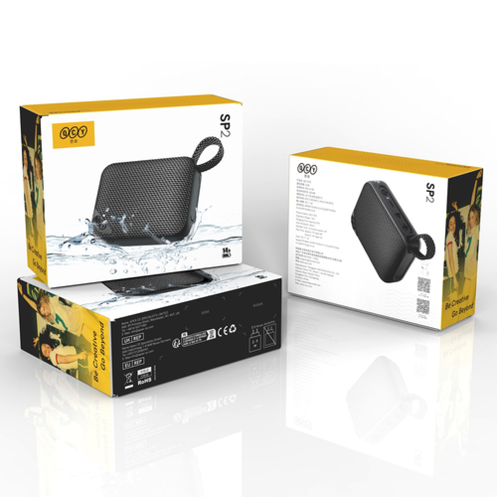 QCY SP2 Bluetooth reproduktor IP67 s RGB podsvietením - čierny