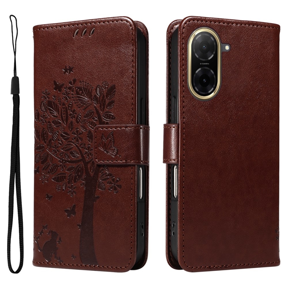 Trees knižkové púzdro na Xiaomi Redmi A5 (171.7x77.8x8.3mm) - hnedé