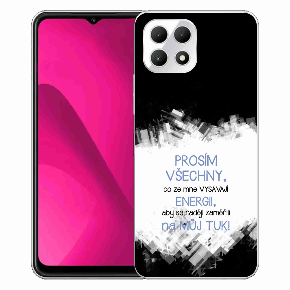 Gélový kryt mmCase na T-Mobile T Phone 2 - vtipný text 1 modrý