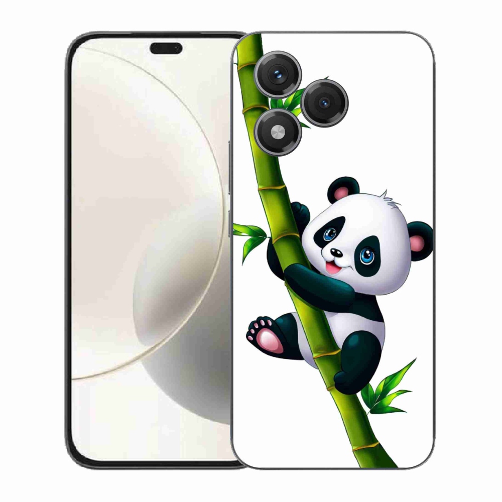 Gélový kryt mmCase na Honor 400 Lite - panda na bambuse