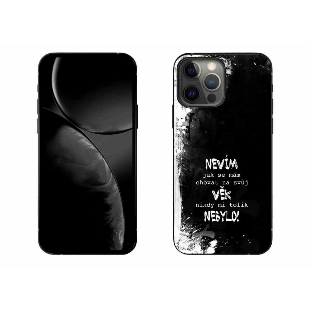 Gélový kryt mmCase na iPhone 13 Pro Max 6.7 - vtipný text 14 čierne pozadie