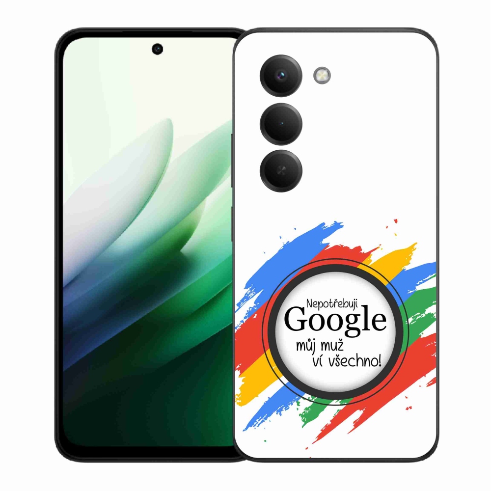 Gélový kryt mmCase na Xiaomi Redmi 15 5G (169mm) - muž vie všetko biele pozadie