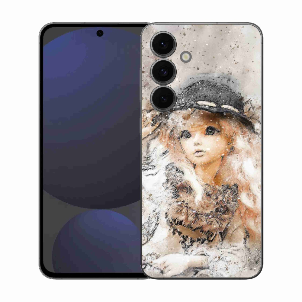 Gélový kryt mmCase na Samsung Galaxy S25 FE - dievčatko s klobúkom