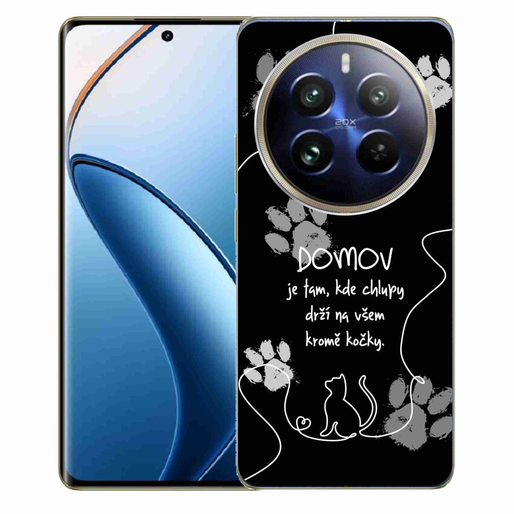 Gélový kryt mmCase na Realme 12 Pro 5G/12 Pro+ 5G - mačacie motív čierne pozadie