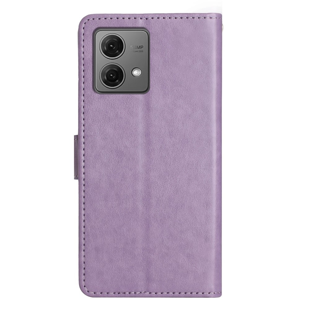 Flowers knižkové púzdro na Motorola Moto G85 5G - svetlofialové
