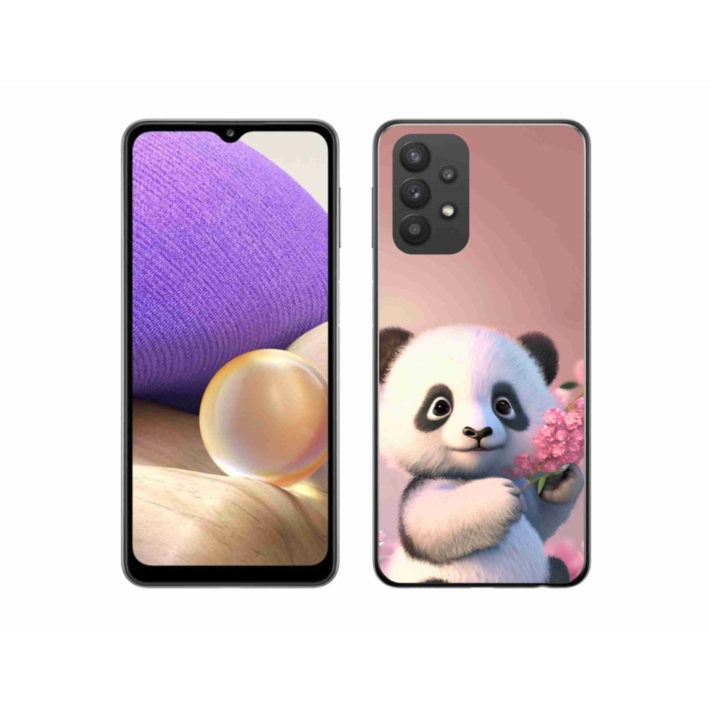 Gélový kryt mmCase na Samsung Galaxy A32 5G - roztomilá panda