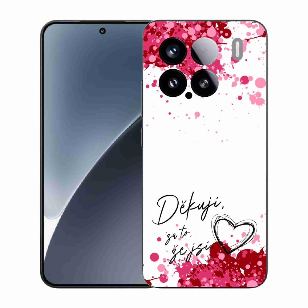 Gélový kryt mmCase na Xiaomi 15 - zamilovaný text 2 biele pozadie