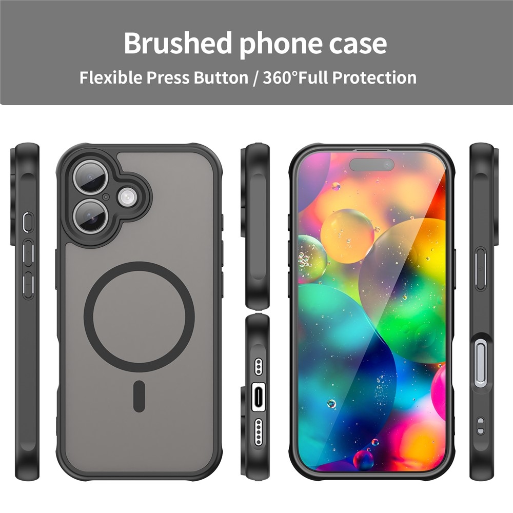 Case matný gélový obal s MagSafe na iPhone 17 - čierny