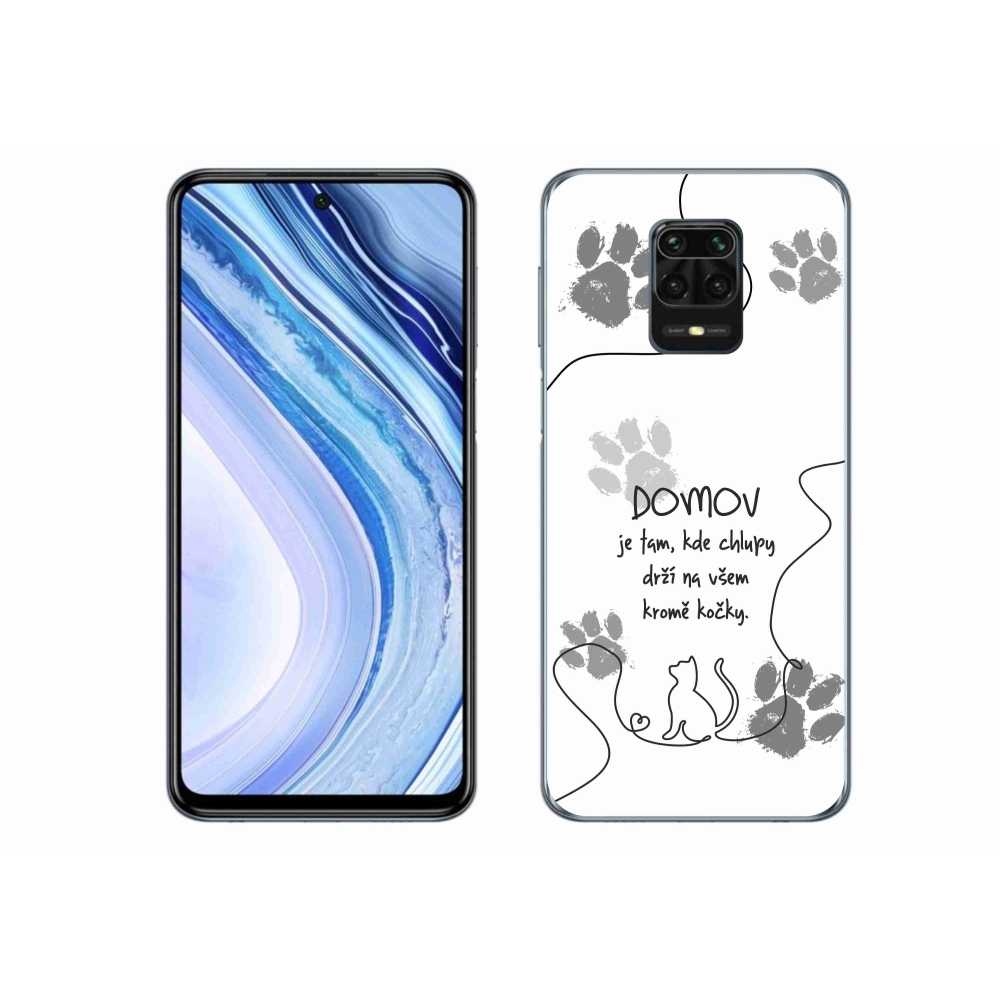 Gélový kryt mmCase na Xiaomi Redmi Note 9S - mačacie motív biele pozadie