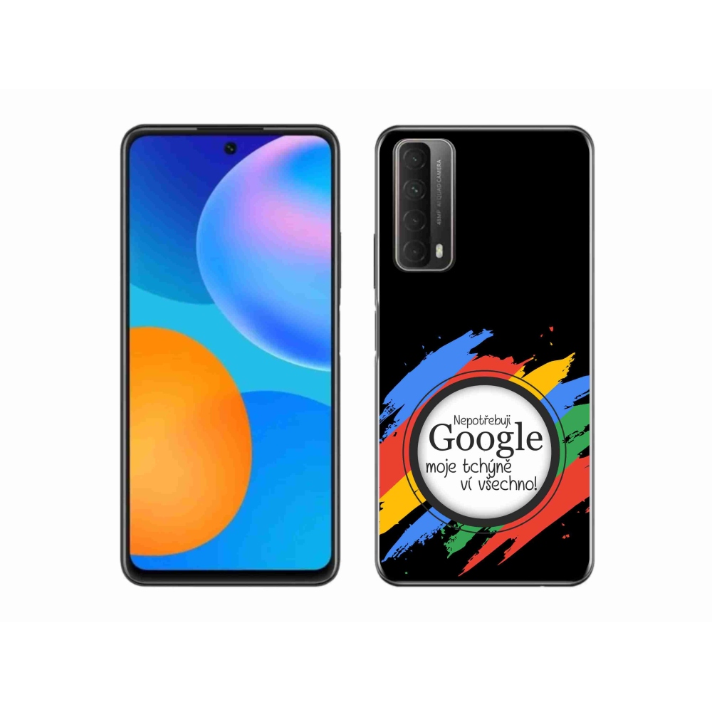 Gélový kryt mmCase na Huawei P Smart (2021) - svokra vie všetko čierne pozadie