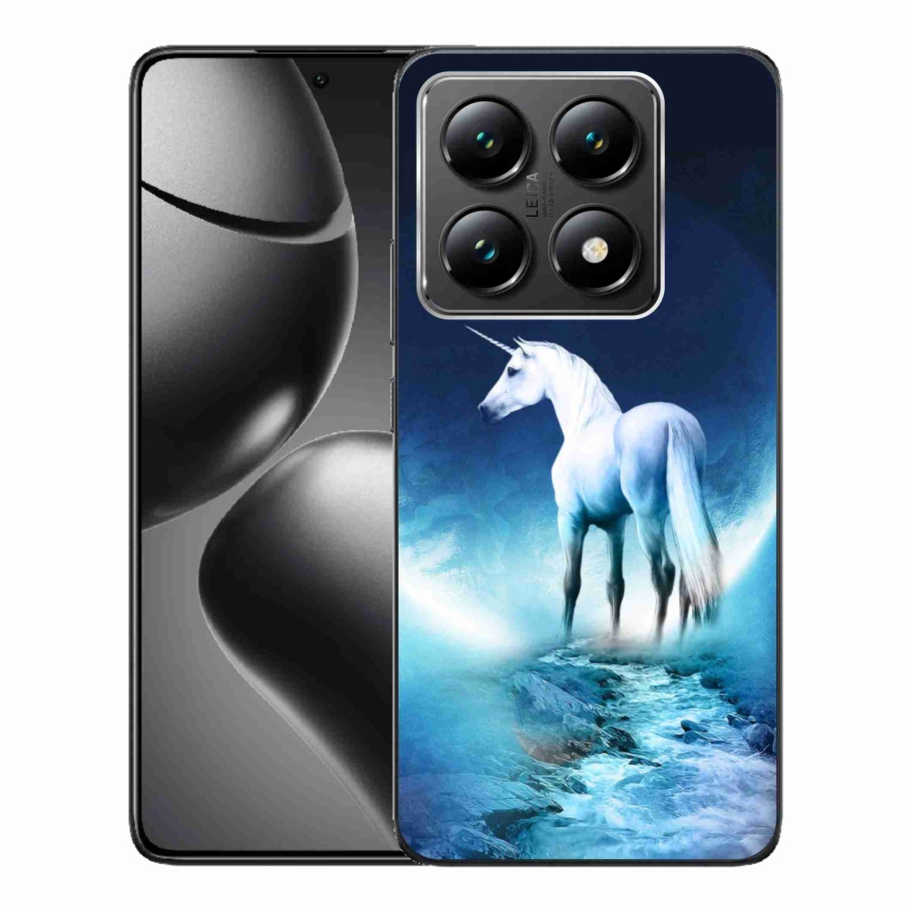 Gélový kryt mmCase na Xiaomi 14T - biely jednorožec