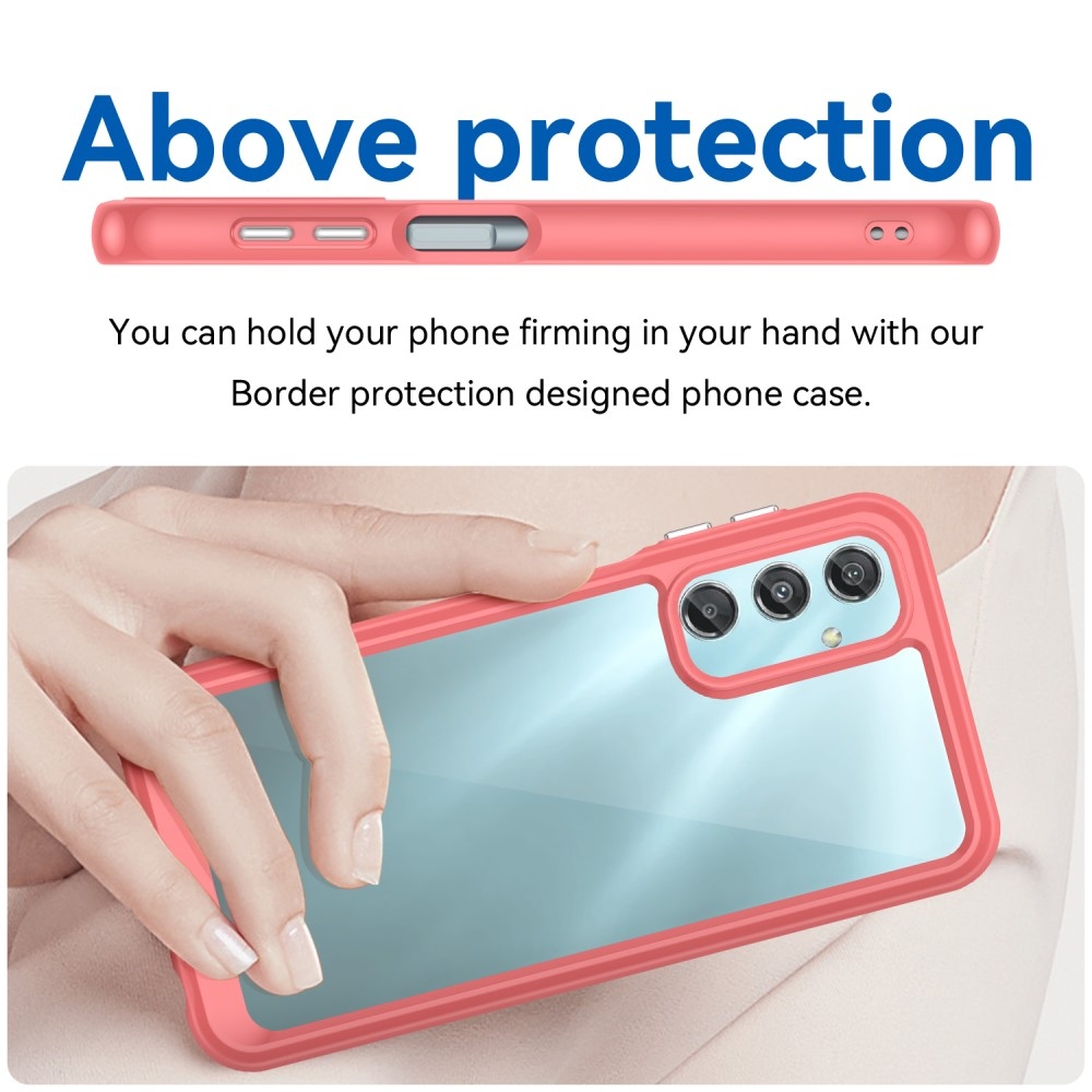 Gélový obal s pevným chrbtom na Samsung Galaxy A25 5G - červený