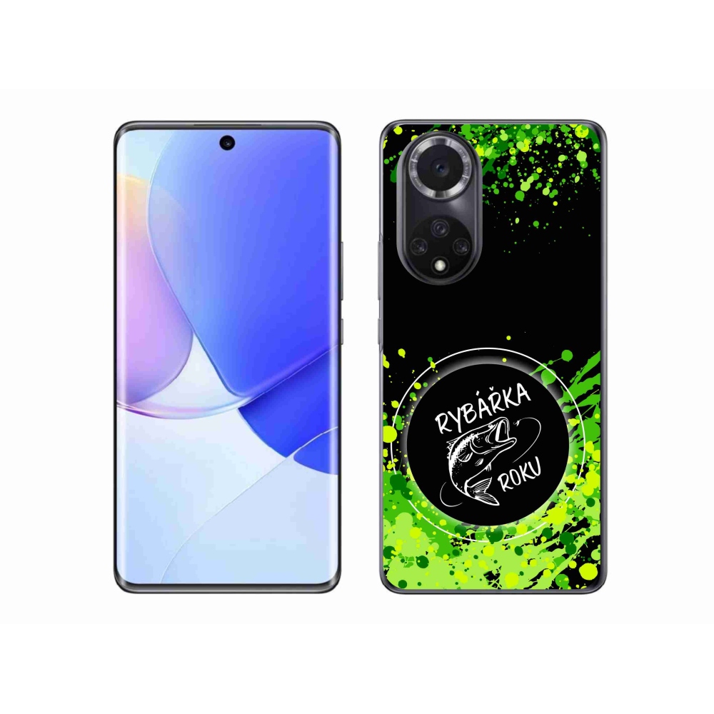 Gélový kryt mmCase na Huawei Nova 9 - rybárka roku čierne pozadie