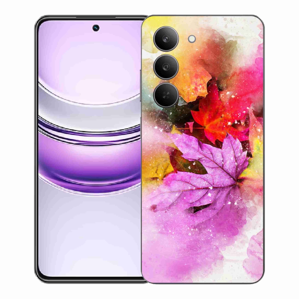 Gélový kryt mmCase na Realme 14x 5G - farebné listy
