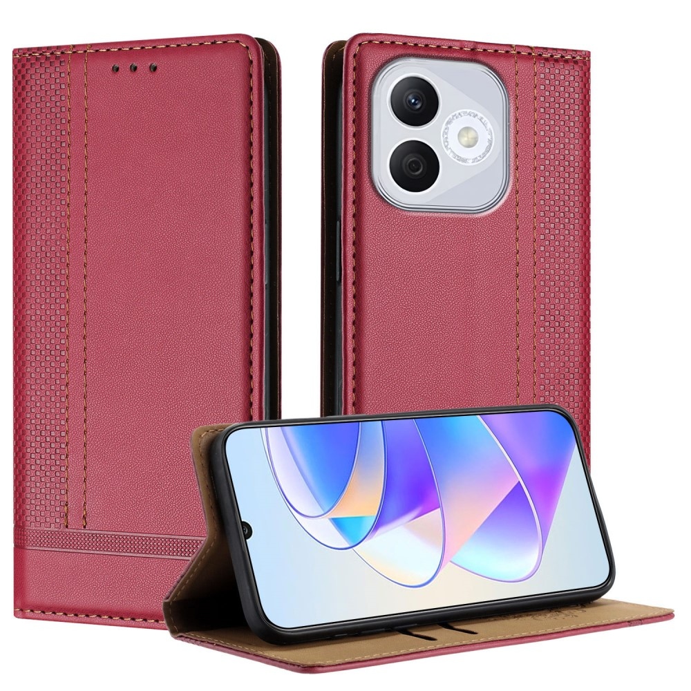 L-Shaped knižkové puzdro na Honor 400 Lite - červené