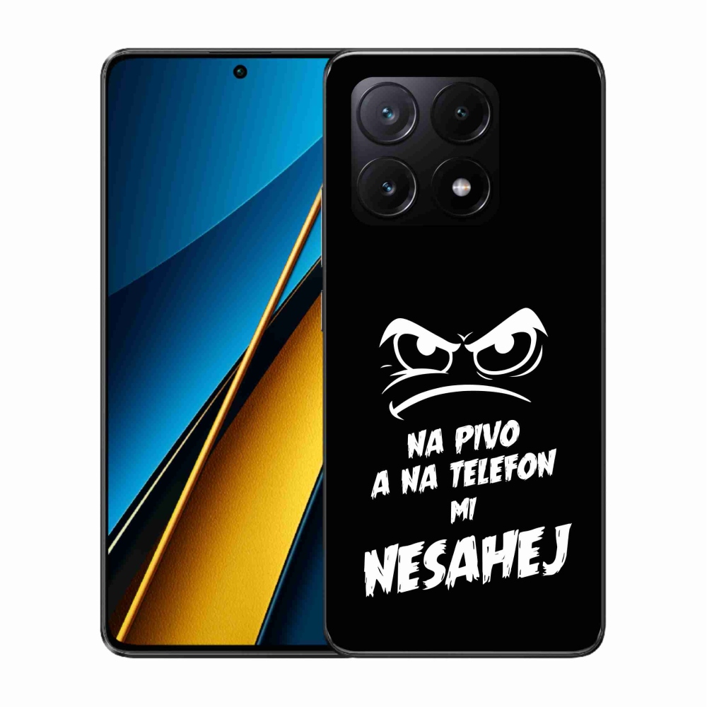 Gélový kryt mmCase na Xiaomi Poco X6 Pro 5G - pivný motív 2 čierne pozadie